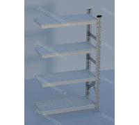 Metalsistem Scaffale Super 123 H.1576 4 Ripiani Plastica Modulo Estensione
