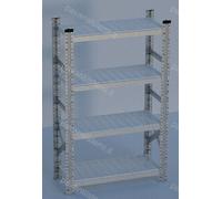 Metalsistem Scaffale Super 123 H.1576 4 Ripiani Plastica Modulo Iniziale