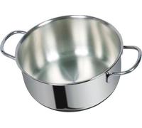 Metalsomma Pentola a Induzione Casseruola Fonda in Acciaio Inox 18/10 con Triplo fondo Superthermical 18 cm con 2 Manici - Dune