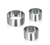 Metaltex 204536010 - Set di 3 Anelli da Cucina in Varie Misure, in Acciaio Inox