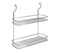 Mensola cromata a 2 piani modello Lonardo