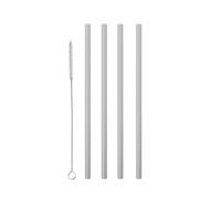 Metaltex 253135001 - Cannucce in plastica, 12 pezzi, trasparente