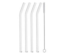 Metaltex 253186000 - Cannucce in vetro, piegate, 4 pezzi