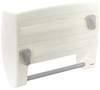 Metaltex 254410 Dispenser portarotolo da cucina Roll-n-Roll 4-in-1, bianco, 39 x