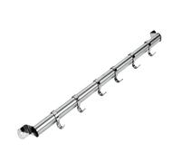 Metaltex 259499 - Barra per 6 ganci in acciaio INOX, 38 cm, colore: Argento