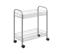 Metaltex 341302039 - Carrello multiuso a 2 ripiani Madrid, Bianco