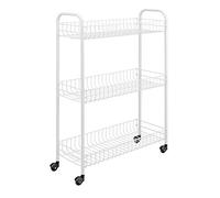 Metaltex 341403 014 Slim Carrellino Multiuso con 3 Ripiani, Colore: Bianco