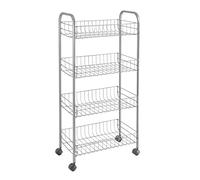 SILVER SCAFFALE 4 PIANI ASCONA 41x26x86 CENTIMETRI