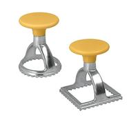 Metaltex - Coppapasta per Ravioli, Forma Tonda/Quadrata, in Acciaio Inox, 2 pz,