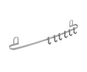 Metaltex Eureka 350404039 - Asta con 6 Ganci e Rivestimento Polytherm, 49 cm