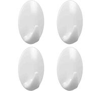 Metaltex Gancio Ovale Adesivo, Multicolore, Piccolo, 4 Pezzi