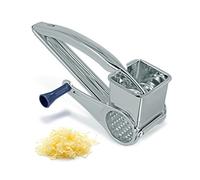 Metaltex - Grattugia fine a manovella, per Noci, Cioccolato e Formaggi, Colore: Argento