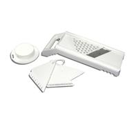 Metaltex - Grattugia Universale in plastica Mandolino, Colore: Bianco