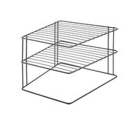 Metaltex Inserto angolare Palio Lava a 2 livelli 25x25x19 cm TouchTherm, nero, 3 PIANI