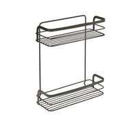 Mensola a parete Metaltex Origin Lava con 2 ripiani nero oPaco