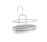 Metaltex - Mensola da Doccia Orbit, 26 x 13 x 17 cm, Colore: Bianco/Argento