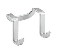 Metaltex Oasis Gancio Doppio, Filo Ferro, Grigio, 6x4x4 cm