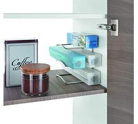 Metaltex Organizer Porta Rotoli da Cucina, Grigio Metallizzato, 12x14x15 cm