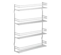 Metaltex, Pepito, portaspezie con 4 ripiani, colore argento, 36 x 8 x 45 cm