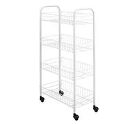 BIANCO SCAFFALE 4 PIANI PISA 41x23x84 CENTIMETRI