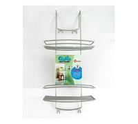 Metaltex Porta oggetti box doccia 2 ripiani a vite (26x58x20cm) ONDA Silver 46