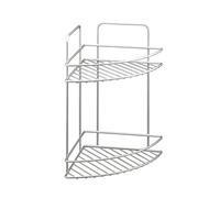 Metaltex Reflex Mensola angolare 2 Piani RINCONERA 2 P.POLYTHERM, Detailed in The Description, Grigio Metallizzato, 23x23x35 cm
