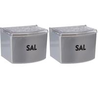 Metaltex SALERO Cucina Plastica con Coperchio, Unico Standard (Confezione da 2)