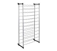 Metaltex, Scaffale porta bottiglie, per 72 bottiglie, Grigio (Grau), metallo