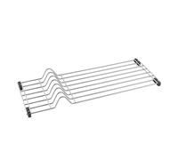 Metaltex Scolapiatti per lavello in filo di ferro plastificato, grigio metallizzato, 20x54x4