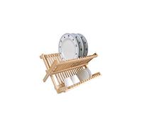 Metaltex Scolapiatti Pieghevole in Legno, Marrone, 41,5 x 32 x 25 cm