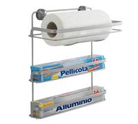 Metaltex serie Eureka! - Porta rotoli da cucina a 3 piani - (350424)