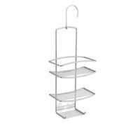 Metaltex serie Onda - Mensola rettangolare per doccia a 3 ripiani con gancio - (460403)