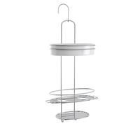 Metaltex serie Orbit - Mensola 3 piani per doccia con gancio - (403712)