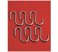 METALTEX - Set 6 Ganci Per Barra Lonardo, Cromati, Forma S