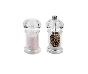 Metaltex - Set comprensivo di saliera e pepiera, Trasparenti