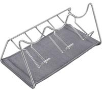 Metaltex Sodatex-3 portabottiglie per 3 bottiglie con tappetino drenante 30x17x14cm, grigio argento