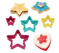 Metaltex - Tagliapasta per Biscotti, a Forma di Stella, Set da 4, Dimensioni e Colori Assortiti