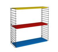 Metaltex Tier Wooden Shelf Libro-Scaffale Multiuso in Legno a 3 Ripiani, per casa, Camera da Letto, Ufficio e Garage, Metallo, Multicolore, 70 x 68 x 21 Centimetres