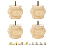 Metany 4 gambe per mobili in legno da 6,5 cm, con bullone, gambe per divano, gambe di ricambio per panca per pianoforte, tavolino da caffè (forma anterna incompiuta)