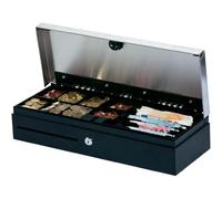 Metapace K-3 Cassetto per contanti nero formato compatto, coperchio ribaltabile