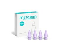 metapen Punte per Penna 4 Pezzi Compatibile con Apple Pencil 2 Gen/1 Gen/Pro,Logitech Stylus, metapen A8/A11/AIR 8/A14/D1/Punte per iPad Durevoli, Punte per Penna Altamente Sensibili
