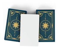 Metaphoracle Crea le tue carte Oracle - Carte per tarocchi vuote fai da te - Mazzo di 80 carte Oracle vuote con design celeste in lamina d'oro - Dimensioni standard dei tarocchi 12,1 x 7 cm (verde)