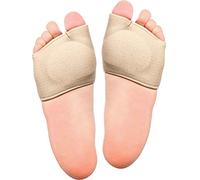 Metatarsens - Cuscinetti a maniche con gel suola, mezza calza per alleviare i metatarsalgie, dolore (2 pezzi, beige)