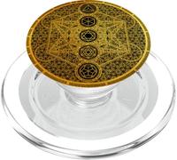 Metatron Cube Platonici Solidi Sacra Geometria Metafisica PopSockets PopGrip per MagSafe