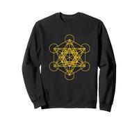 Metatron Cube T-Shirt Simbolo Antiche Meraviglie Mistiche Arti Felpa