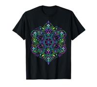Metatrons Cube Fungo Geometria Sacra Foresta Grafica Maglietta