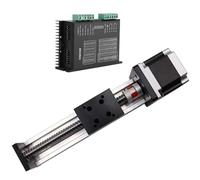 Metaximious Asta con vite a ricircolo di sfere for piattaforma mobile NEMA23 Kit driver motore passo-passo da 57 mm 1,2 Nm Modulo scorrevole con guida lineare elettrica da 0,3 metri Industria