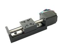 Metaximious Attuatore di scorrimento for guida lineare T6 Mini vite di comando Movimento motore passo-passo Corsa motore passo-passo NEMA11 da 50 mm a 200 mm Industria(100mm pitch2mm)