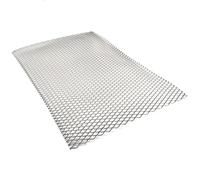 Metaximious Lamiera di titanio metallica pratica resistente alla corrosione e al calore, piastra espansa perforata in argento 200 mm x 300 mm x 0,5 mm Fai da te
