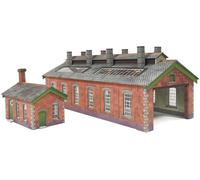 Metcalfe PN913 Rosso Mattone Motore Capanno Die Taglio Scheda Kit N Gauge Pod